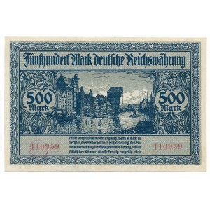 Gdańsk, 500 marek 1922 - piękny