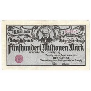 Danzig, 500 Millionen Mark 1923