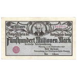 Gdansk, 500 million marks 1923