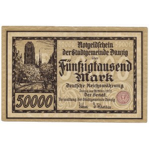 Gdaňsk, 50 000 marek 1923