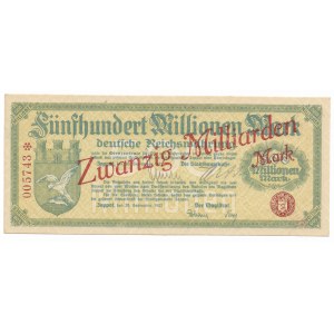 Zoppot, 20 Milliarden Mark 1923