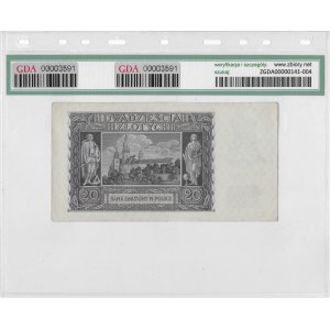 20 zloty 1940, series G - GDA 58
