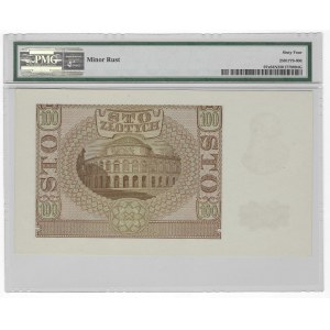 100 złotych 1940, seria B - fałszerstwo dywersyjne - PMG 64