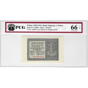 1 złoty 1941, seria BC - PCG 66 EPQ