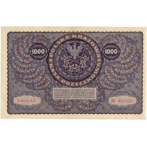 1.000 marek polskich 1919, I serja AX