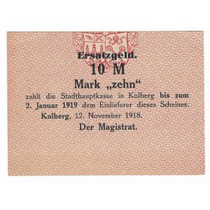 Kolobrzeg (Kolberg), 10 Mark 1918