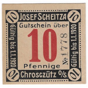 Chróścice (Chrosczutz), 10 fenig 1920 - vzácné