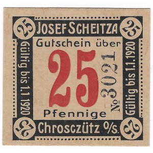 Chróścice (Chrosczutz), 25 fenig 1920 - vzácne