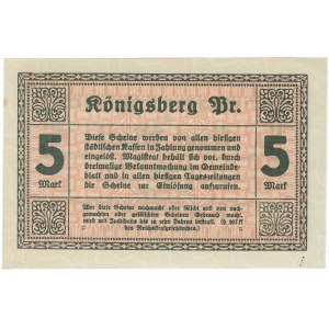 Königsberg (Konigsberg), 5 marks 1918