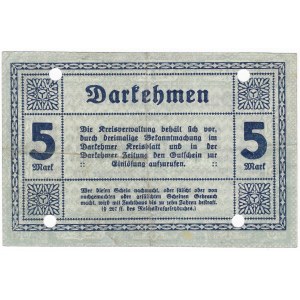 Ostpreußen (Darkehmen), 5 Mark 1918