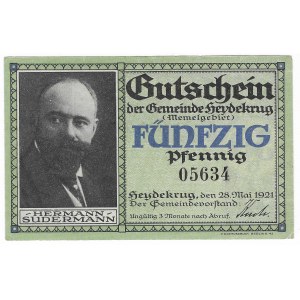 Szyłokarczma (Heydekrug), 50 fenigów 1921