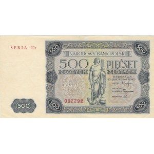 500 złotych 1947, seria U2