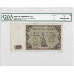 1.000 Zloty 1947, Serie F - GDA 50