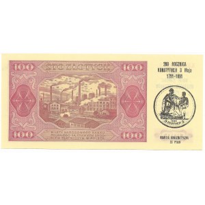 100 Zloty 1948, KR-Serie - Gedenkaufdruck
