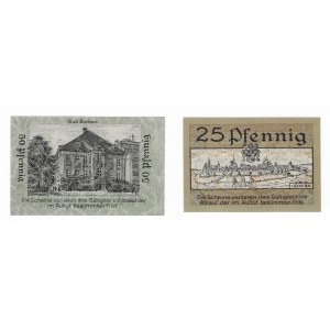 Legnica (Liegnitz), Satz von 2 Stück - 25 und 50 Pfennige