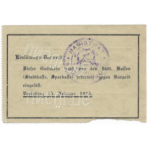 Säge (Schneidemuhl), 1 Mark 1914 - zweimal entwertet