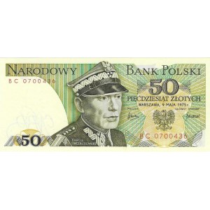 50 złotych 1975, seria BC