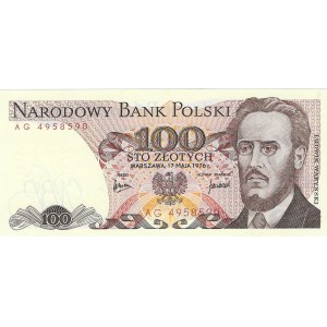 100 złotych 1976, seria AG