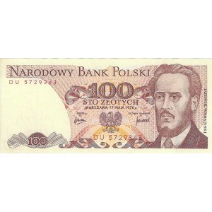 100 złotych 1976, seria DU