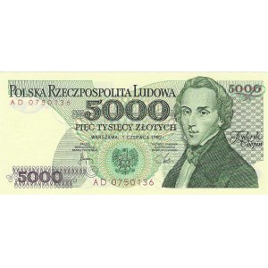 5.000 Zloty 1982, Serie AD