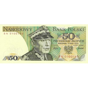 50 złotych 1975, seria BN