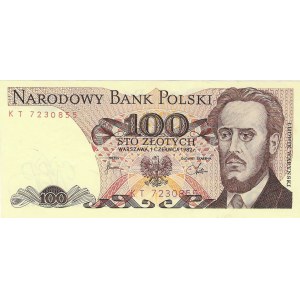 100 złotych 1982, seria KT