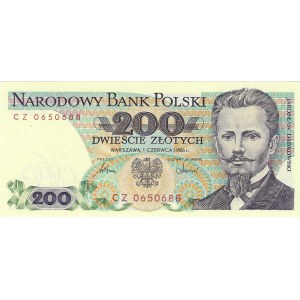 200 złotych 1986, seria CZ