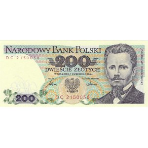 200 złotych 1986, seria DC