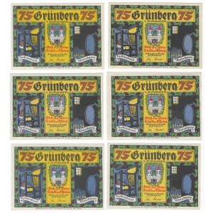 Zielona Gora (Grunberg), set of 6 pieces - 6x75 fenigs