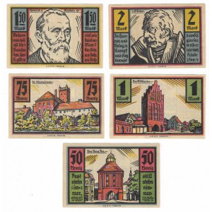 Slupsk (Stolp), set of 5 pieces - 2 marks, 1.5 marks, 1 mark, 75 fenigs, 50 fenigs