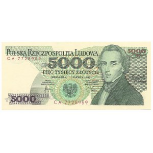 5.000 Zloty 1982, Serie CA