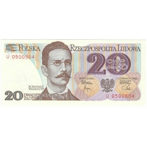 20 złotych 1982, seria U