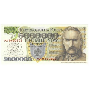 5 milionów złotych 1995, seria AA
