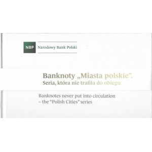 Zestaw banknotów obiegowych Miasta Polskie 1990