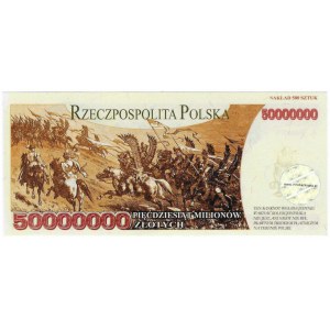 50 Millionen PLN 2007, Serie A - Visualisierung einer Banknote vor der Denominierung