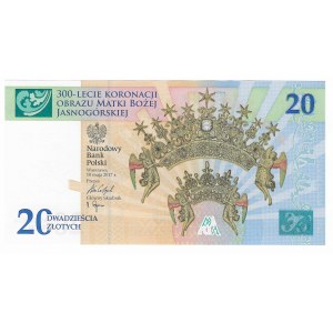 20 złotych 2017 - 300-lecie koronacji Obrazu Matki Boskiej Jasnogórskiej