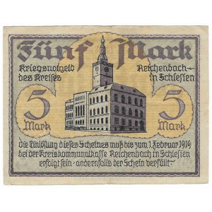 Dzierżoniów (Reichenbach), 5 Mark 1919