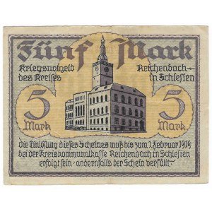 Dzierżoniów (Reichenbach), 5 marks 1919