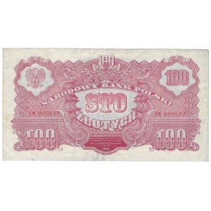 100 złotych 1944, seria EM - niski numer 000843