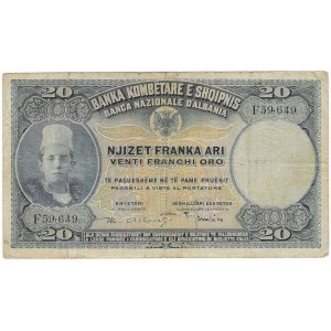 Albania, 20 Franga ari 1926