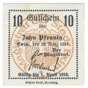 Kcynia (Exin), 10 fenigów 1917