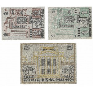 Katowice (Kattowitz), set of 3 pieces 1921