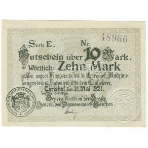 Karłuszowiec (Carlshof), 10 marek 1921 - perforacja ENTWERTET