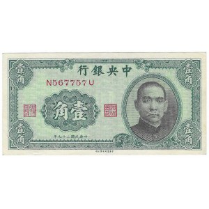 Chiny, 10 centów 1940