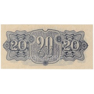 Czechosłowacja, 20 koron, seria OA, 1944r. - SPECIMEN