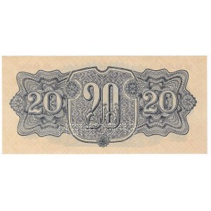 Czechosłowacja, 20 koron, seria EH, 1944r. - SPECIMEN