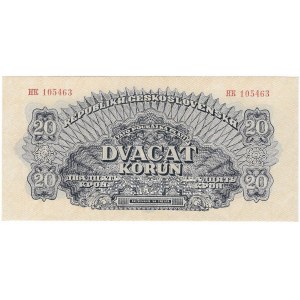 Cecoslovacchia, 20 corone, serie HK, 1944. - SPECIMEN
