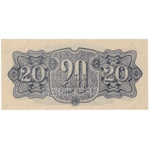 Czechosłowacja, 20 koron, seria AP, 1944r. - SPECIMEN