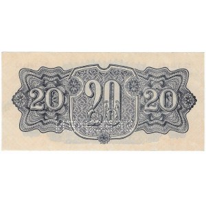 Czechosłowacja, 20 koron seria EK, 1944r. - SPECIMEN