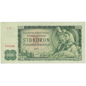 Tschechoslowakei, 100 Kronen, 1961.
